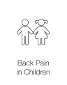 Illustration depicting back pain in children.